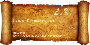 Laux Klementina névjegykártya